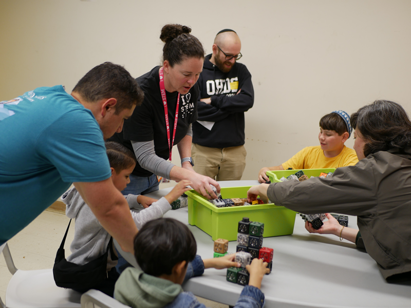 A group of students working on a project.