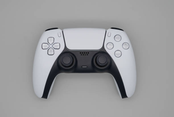 white with black video game controller