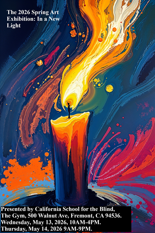 Spring Art Show 2026 An Art Poster with a candle lit up in flames with splash of colors. The 2026 Spring Art Exhibition.