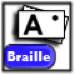 Icon displays the alpha and braille letter A with the text - Braille.