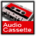 Icon displays audio cassette.