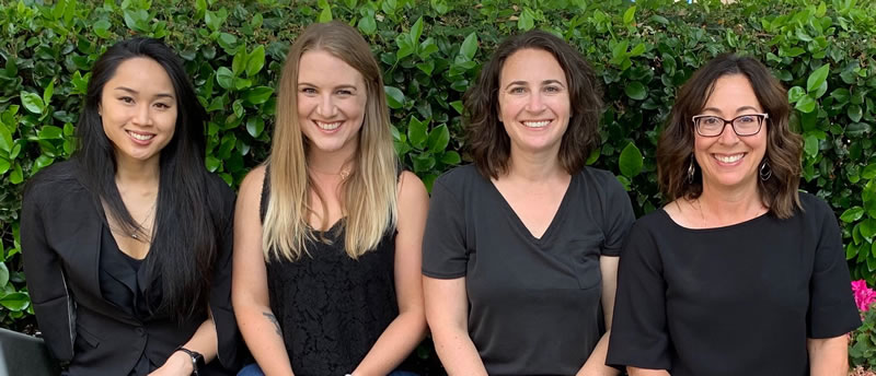 Assessment Center Team Photo The four assessment center members: May Nguyen is on the outter left, Rebecka Henry and Shelby Zimmerman are in the middle, and to the far right is Stephanie Herlich.