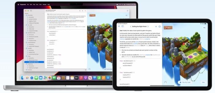 Swift Playgrounds coding app
